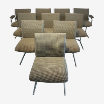 Suite de 10 chaises vintage "Delphi" de Boss Design
