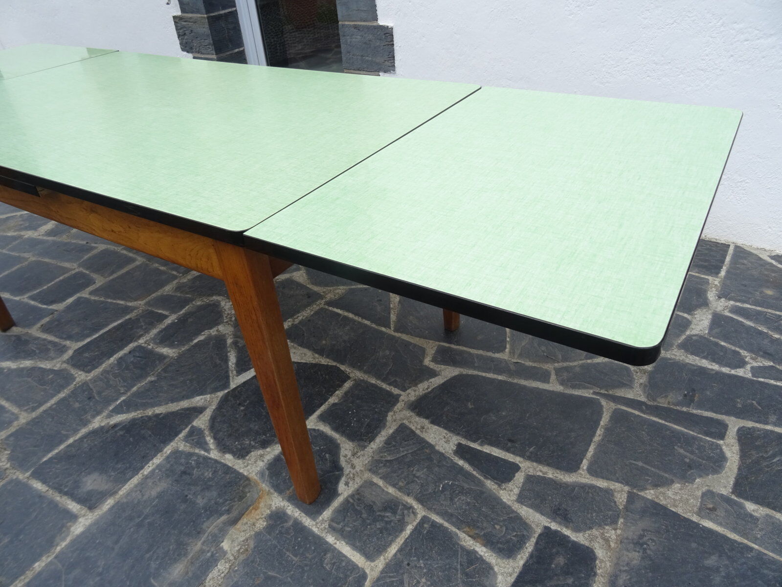 Solid oak and formica extension table