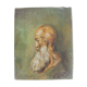 Portrait of a bald man with a long white beard