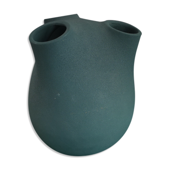 Contemporary ceramic vase freeform asymmetrical