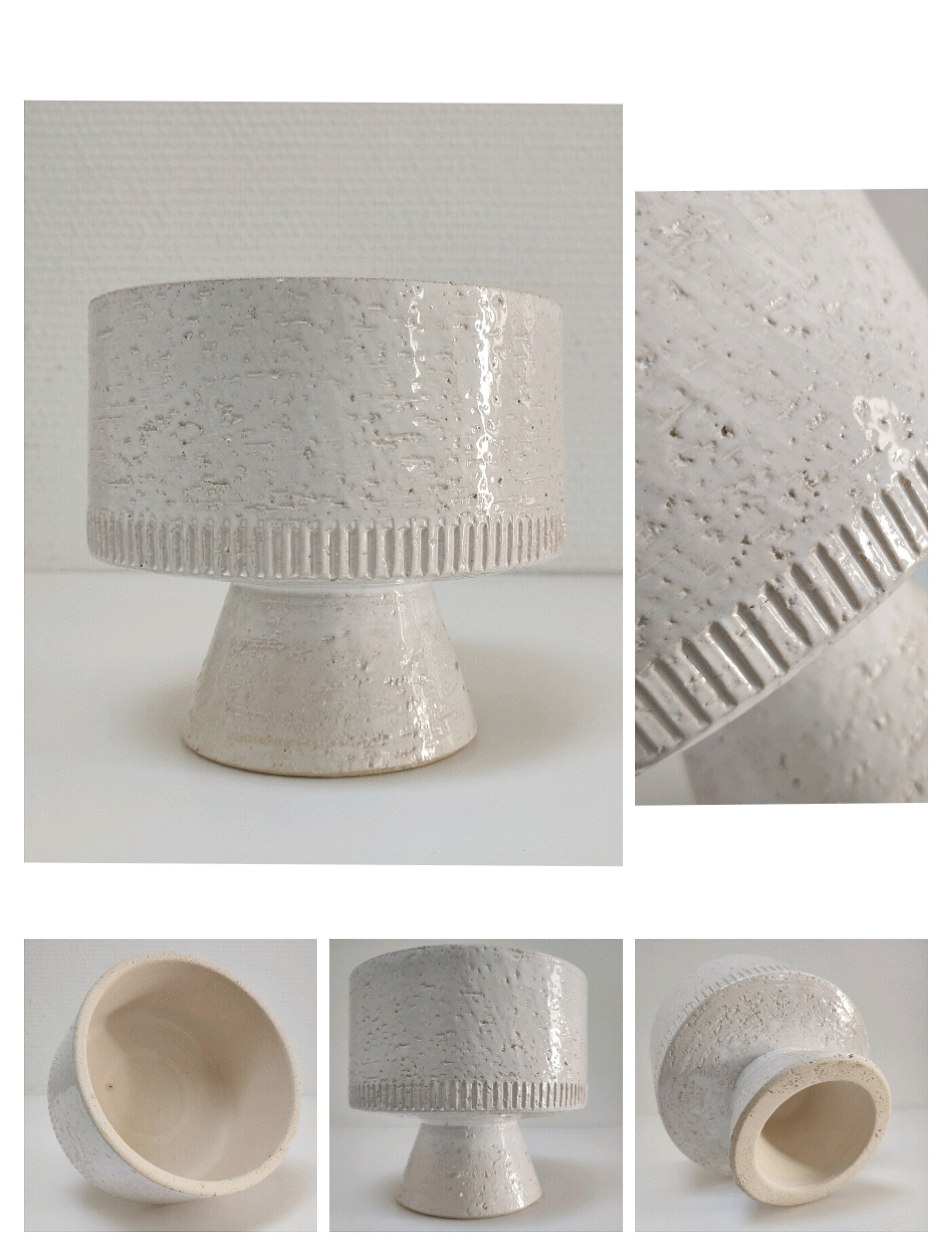 Vase céramique pour ikebana années 70