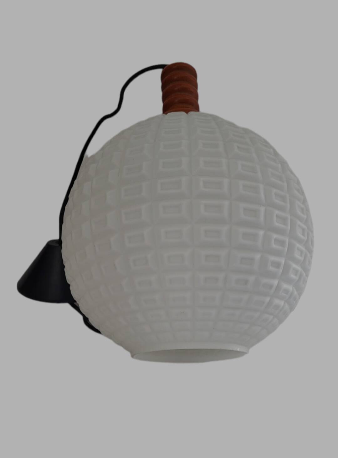 Scandinavian opaline glass pendant, 1950.