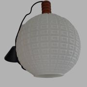 Scandinavian opaline glass pendant, 1950.