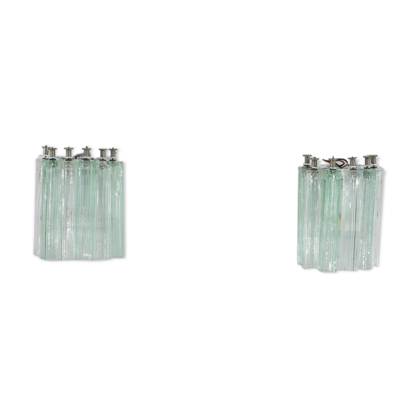 Pair of Murano glass wall sconces, Italy, 1960s.