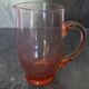 Pichet vintage en verre rose
