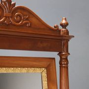 Antique Louis-Philippe mirror in carved walnut, Italy, 19th century.