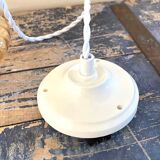 Vintage pendant lamp in electrified golden glass to nine