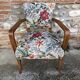 Reupholstered art deco armchair