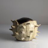 Large Organic Glazed Stoneware Chestnut Sculpture, 20th Century