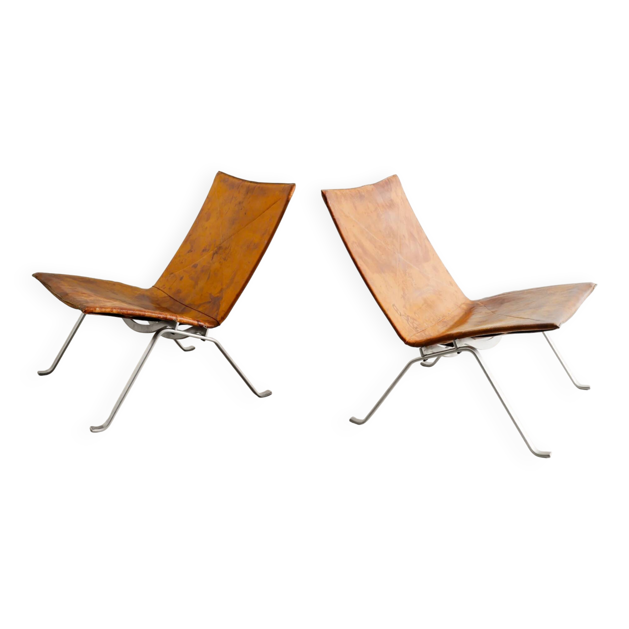 Pair of Vintage Danish "PK-22" Chairs by Poul Kjærholm for E. Kold, 1960s