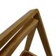 Ensemble vintage de 4 chaises pliantes, design en sangle et bois, années 1970