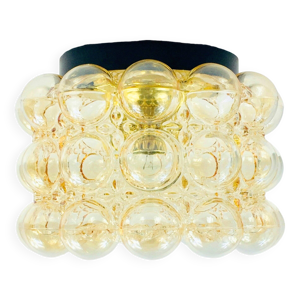 Lustre en verre bulle - ambre