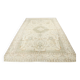 Soft Beige Neutral Vintage Oushak Carpert Rug, 222x330 Cm