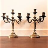 Pair of gilt bronze candlesticks