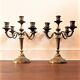 Paire de chandeliers en bronze doré