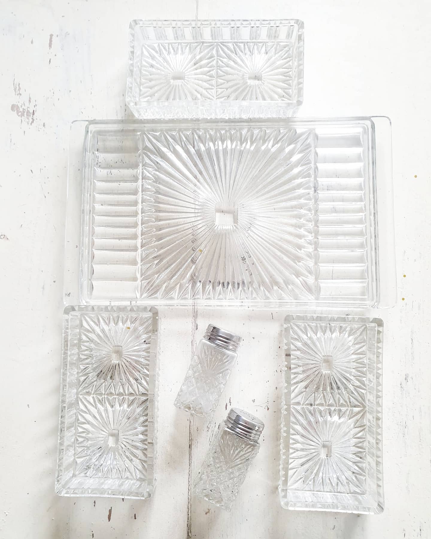 Set 6 pieces aperitif glass tray