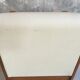 White armchair with armrests - varnished pine structure