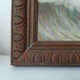 Painting on wood "seaside"