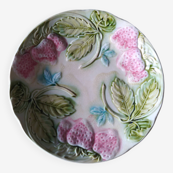 Vintage plate with strawberry slush patterns