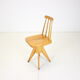 Midcentury wood revolving chair, czechoslovakia, 1970s