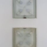 Vintage Italian Metal and Glass Sconces from Fontana Arte, 1960s, Set of 2