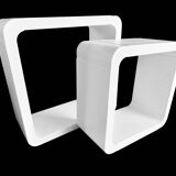 Vintage Shelves • 2 Modular Elements • Lacquered Wood • 1970-1980