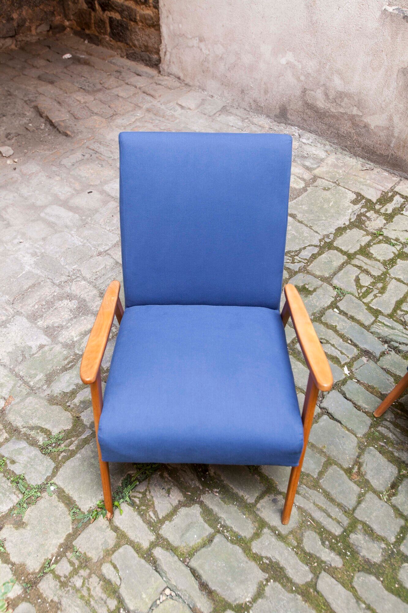 Pair of Scandinavian armchairs from the 60s new fabrics and foam
