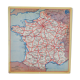 Carte de France en métal sncf