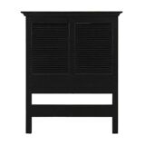 Black headboard in solid spruce 90