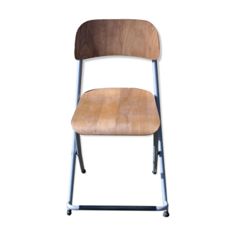 Vintage folding industrial workshop chair