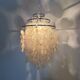 Mid-century mother of pearl Capiz shell Verner Panton style hanging lamp, 1970s