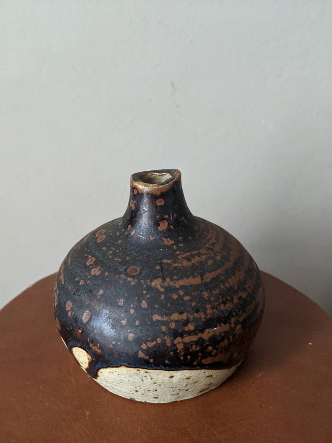 Pyrite stone soliflore handmade pottery country decoration