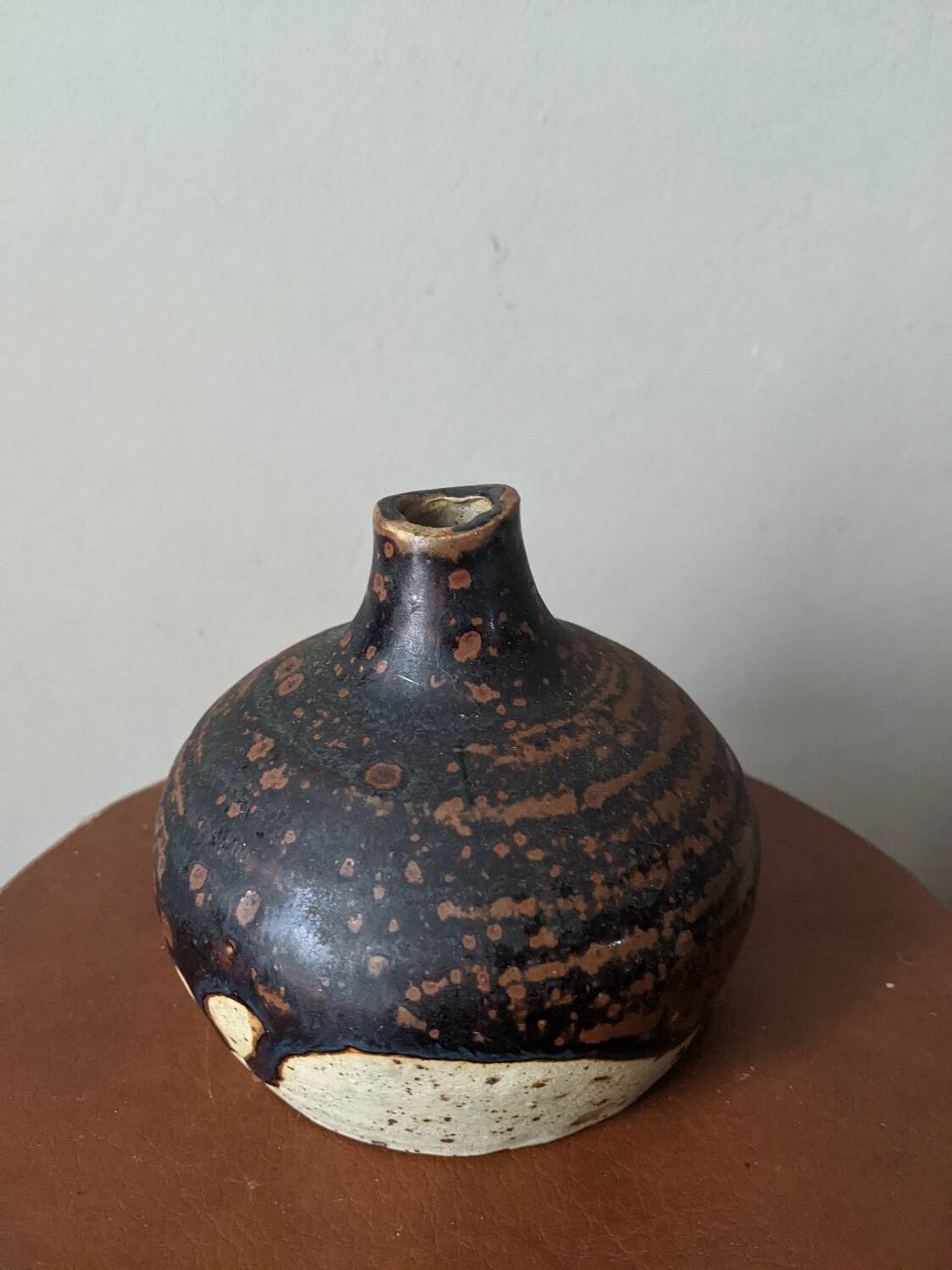 Pyrite stone soliflore handmade pottery country decoration