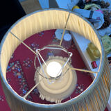 Provençal style lamp with silk shade