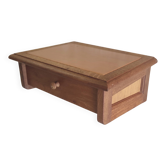 Wall-mounted writing desk in solid oak - mid 20th century.