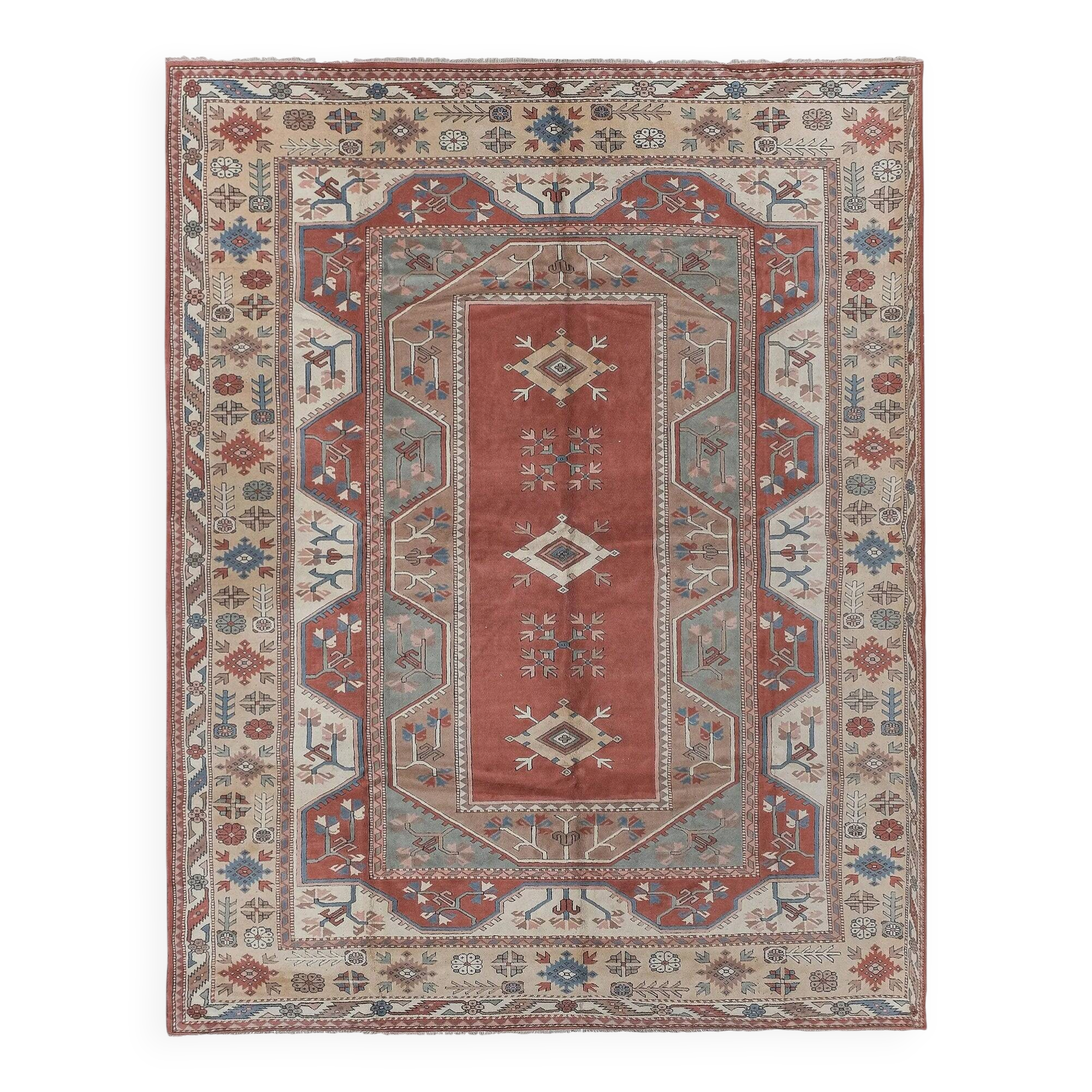Vintage Turkish rug handmade 308x392 cm