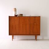 Vintage teak wood highboard