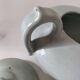 Celadon speckled glazed ceramic teapot