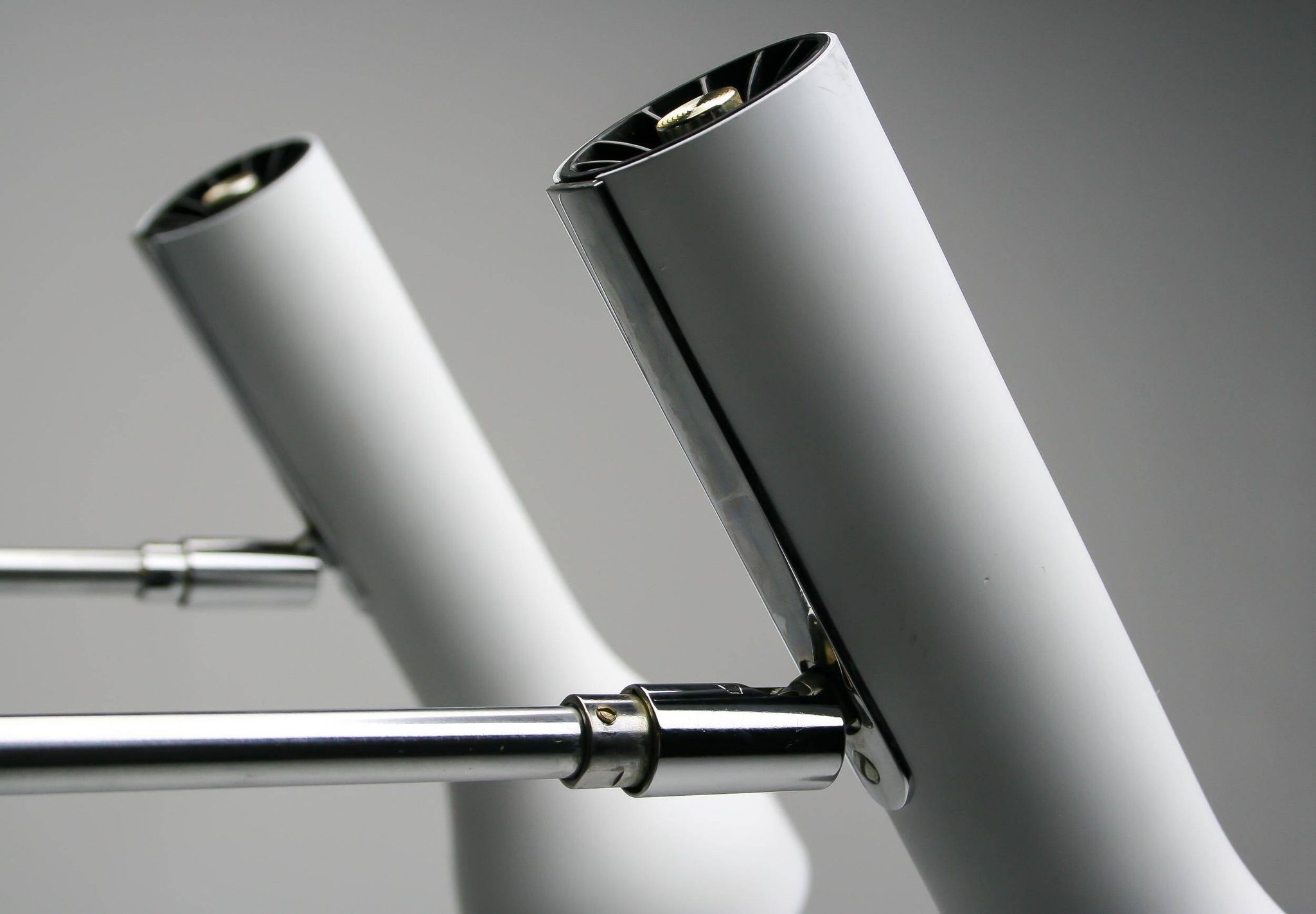 Pair of clamp spotlights by Dieter Waeckerlin, Swiss modernist design from the 1960s.