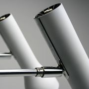 Pair of clamp spotlights by Dieter Waeckerlin, Swiss modernist design from the 1960s.