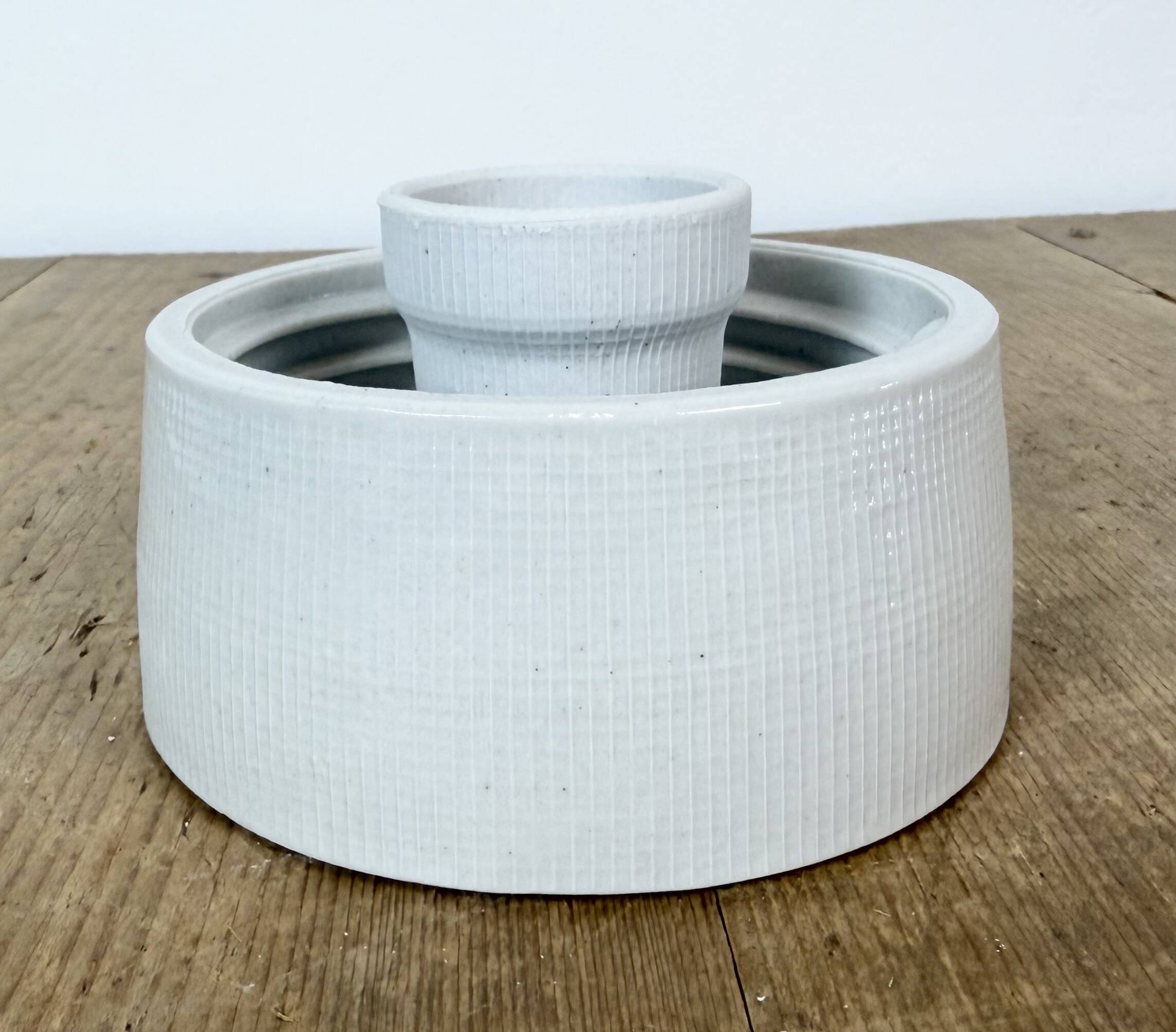 Vintage White Porcelain Ceiling Light, 1970s