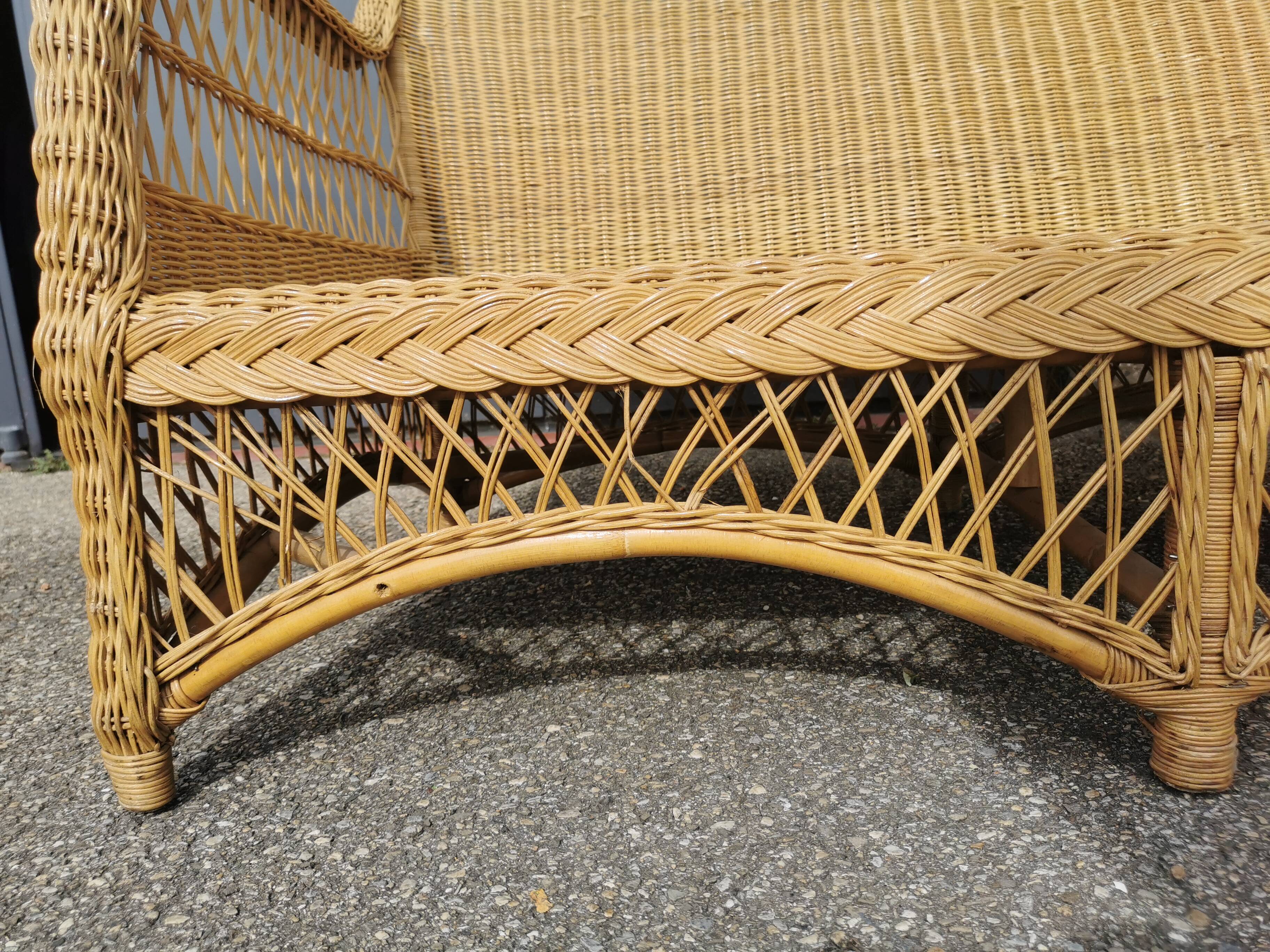 Complete rattan lounge from the 1950s