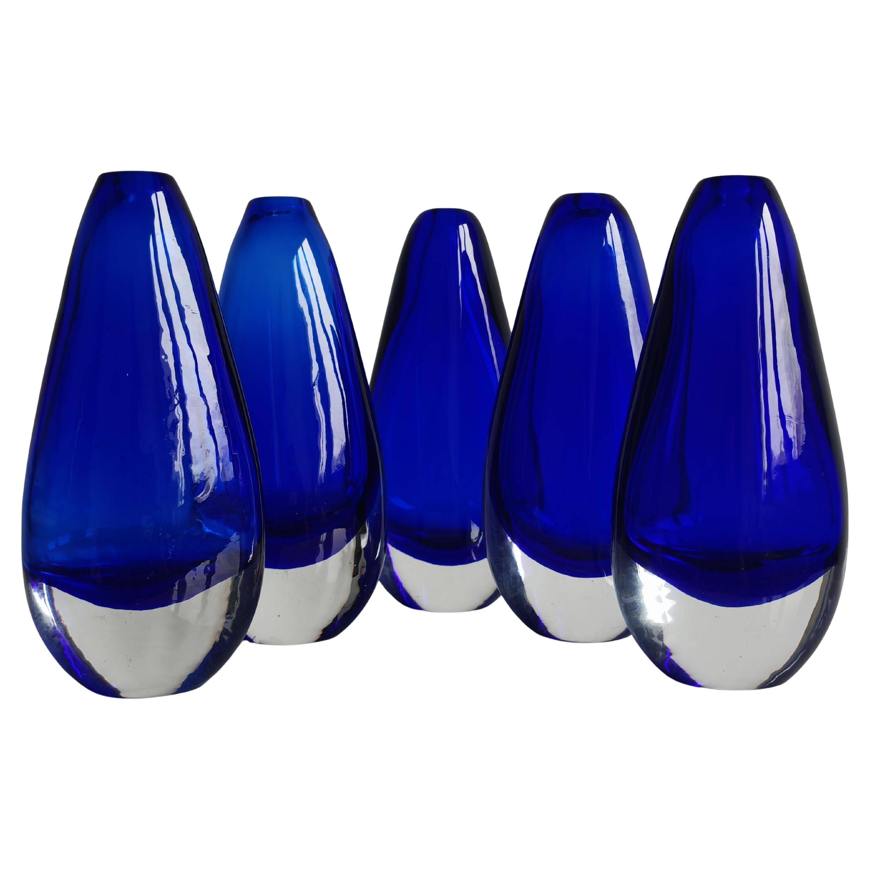 Murano glass vase Sommerso Mid Century Modern 1970s