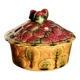 Sucrier ancien en barbotine Sarreguemines – Décor fraises