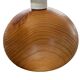 Lampe boule vintage en bois, abat-jour en tissu, années 80