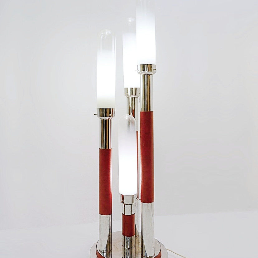 Lampadaire vintage Space Age – Carlo Nason pour Mazzega (1970)
