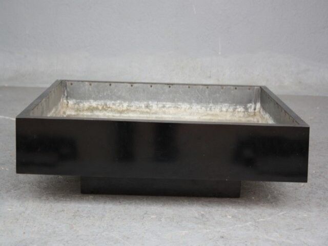 Planter wooden lacquered black design 1970