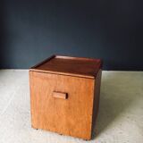 Handcrafted Cubical Side Table, Belgium, 1950s