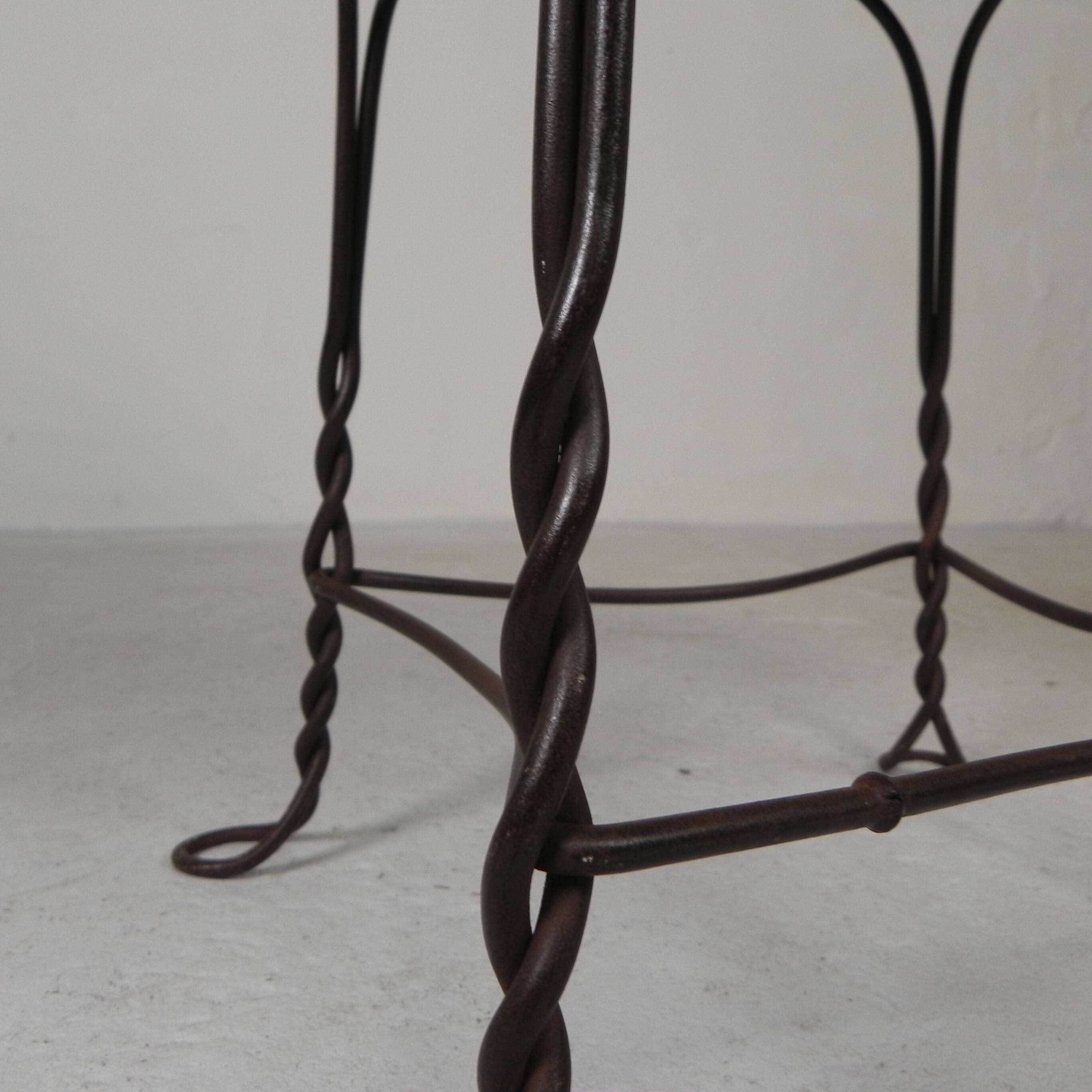 Graceful American steel chair for an ice cream shop, 1940s.
