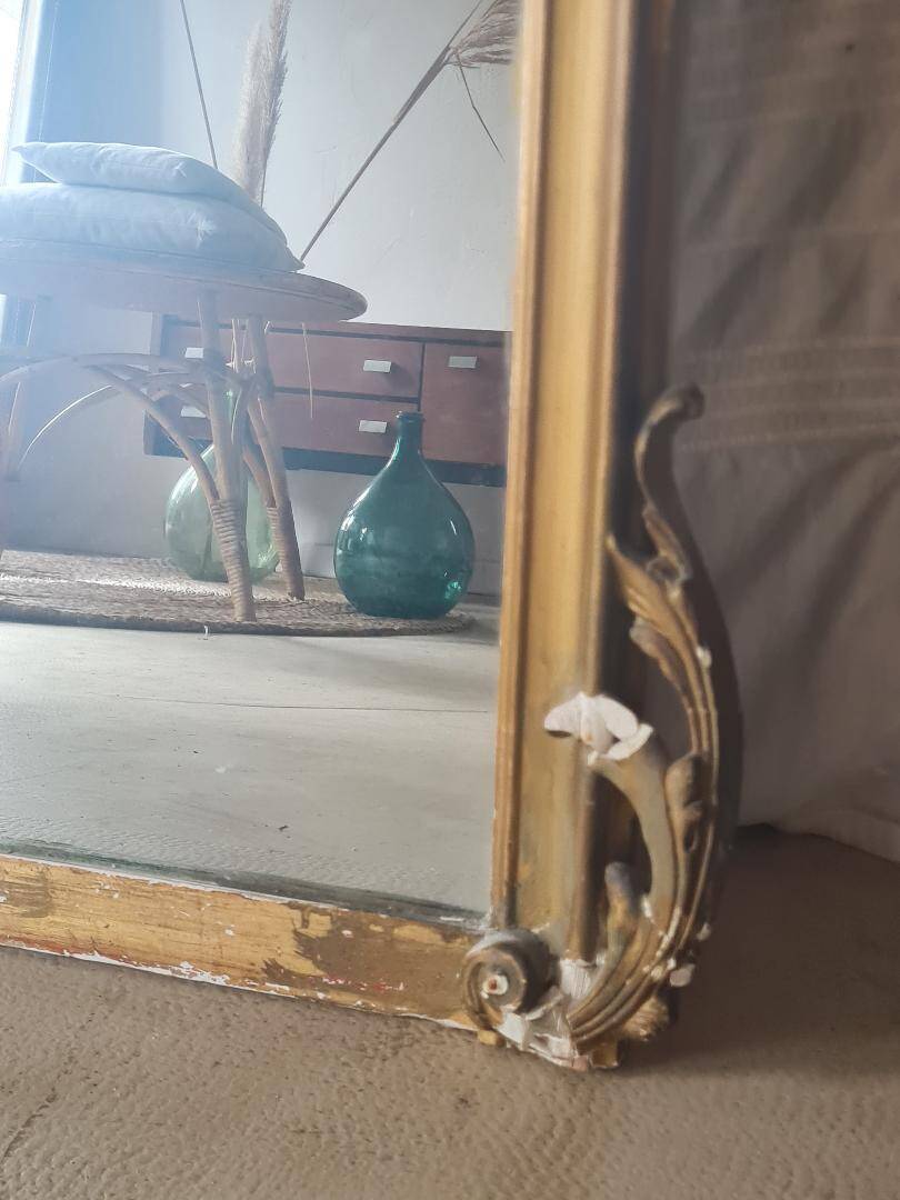 Antique gilded mirror 150 x 90 with moldings